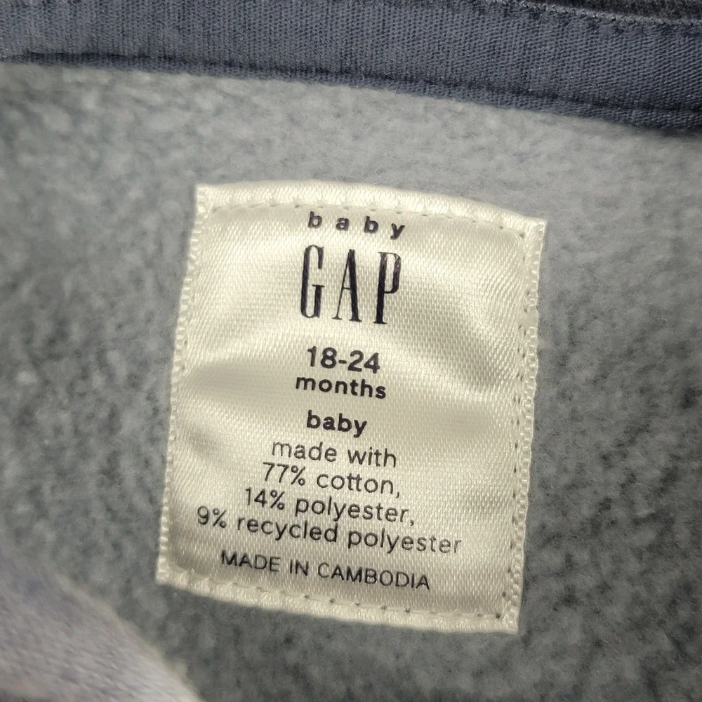 Baby Gap Blue Tie Dye Fleece Hooded One Piece Romper‎ Jumpsuit 18-24 Months 2041